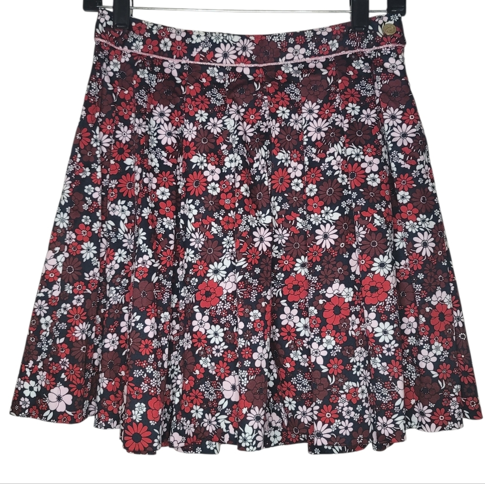 Brooks Brothers Floral A-Line Skirt - Red, White, and Black Size: 14(Girl) - Picture 3 of 7